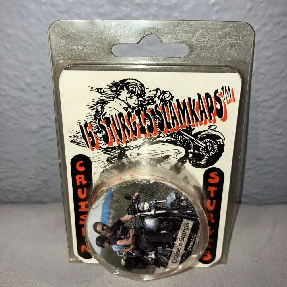 Collectible New Sturgis Motorcycle Rally 1994 Vintage Slam Caps Pogs Slammers